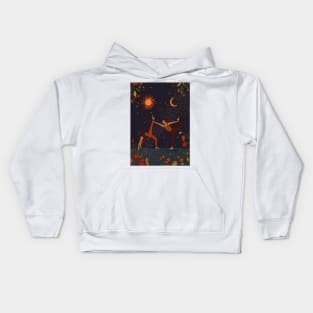 Yoga Girls Flower Cosmic Dance Kids Hoodie